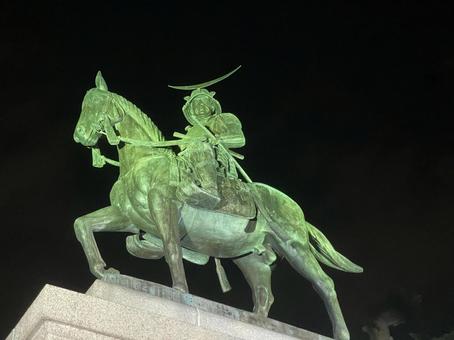 伊達政宗公騎馬像 伊達政宗公騎馬像 伊達政宗,偉人,ブロンズ像の写真素材