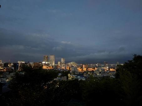 福井県　足羽山からの福井市街地の眺め 福井県,足羽山,福井の写真素材