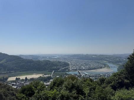岩国城からの眺め 岩国城からの眺めの写真