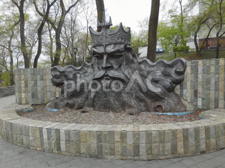 険しい表情の像【ウラジオストック】 像,険しい,厳格の写真素材