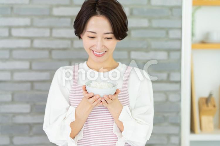 炊き立てのご飯 ご飯,食事,お茶碗の写真素材