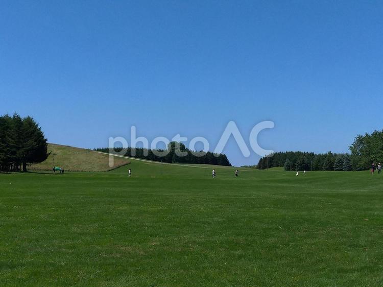 モエレ沼公園 風景,草,何人もありませんの写真素材