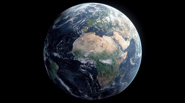 宇宙から見た美しい地球の姿 宇宙から見た美しい地球の姿の写真