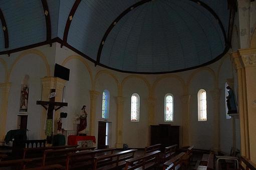 ニューカレドニア570ウヴェア島　礼拝堂 ニューカレドニア,ウヴェア島,セントジョセフ教会の写真素材