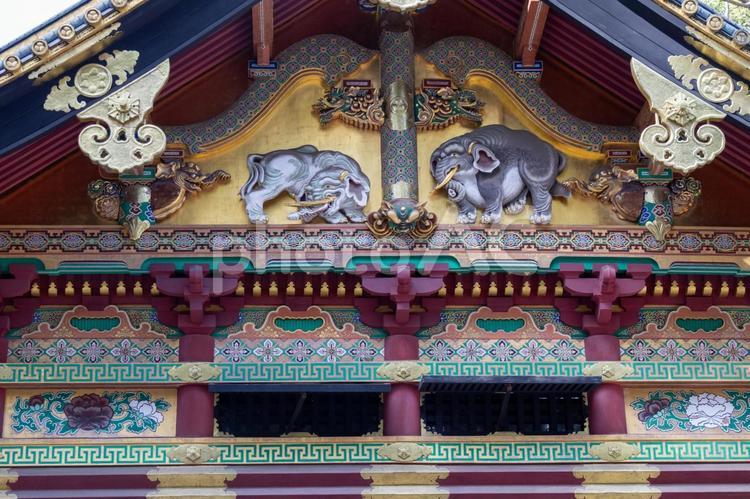 日光東照宮の三神庫の像 旅行,日光東照宮,世界遺産の写真素材