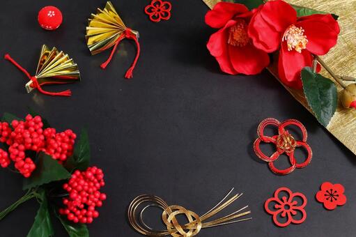 和風な年賀状素材 年賀状,お正月,年賀状素材の写真素材