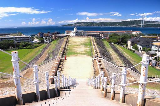 Photo, tarumi ward, kobe city, keyhole-shaped keyhole, seto inland sea, 