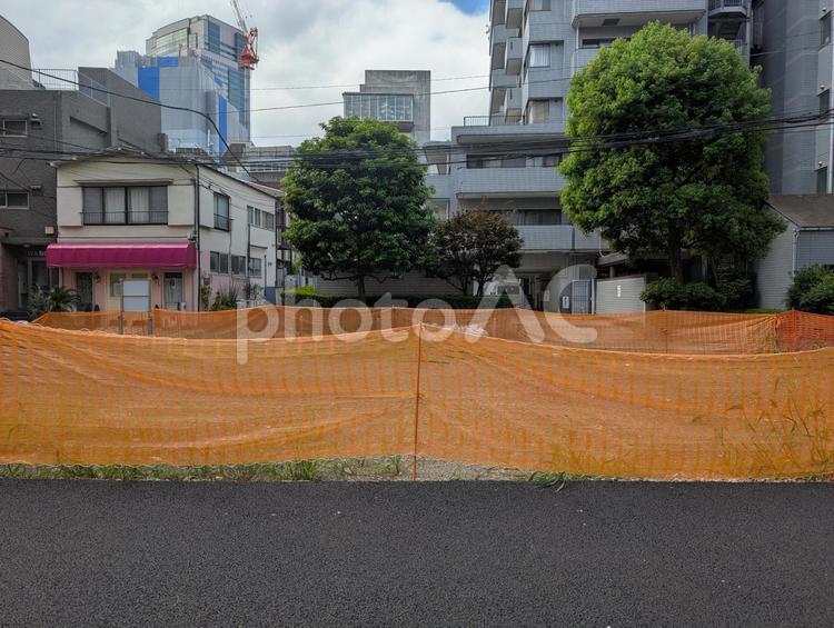 渋谷区の空き地 空き地,住宅街,更地の写真素材