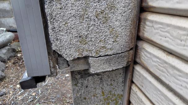 外壁のヒビ 外壁,建物,壁の写真素材