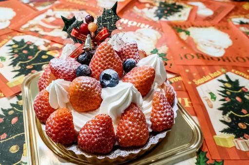 クリスマスケーキ クリスマスケーキ クリスマス,クリスマスケーキ,苺の写真素材