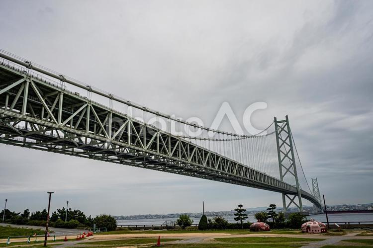 兵庫　淡路島　明石海峡大橋 兵庫,兵庫県,淡路島の写真素材