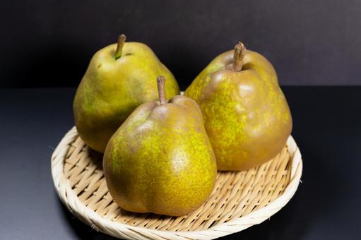 山形県産のラフランス ラフランス,洋梨,秋の写真素材