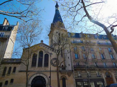 美しいフランスの街並みの写真