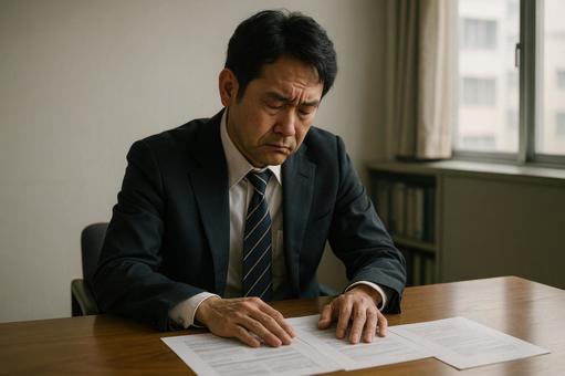 我慢を続ける中間管理職の写真