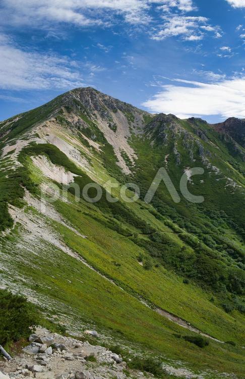北アルプス　登山　鷲羽岳 縦走,レジャー,夏山の写真素材