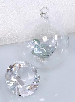 置物 置物,豚,ガラス細工の写真素材