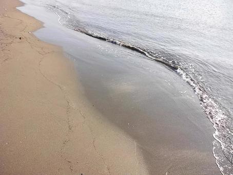 波打ち際 砂浜,波,波打ち際の写真素材