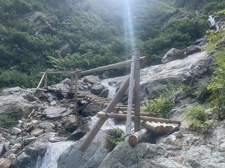 木でできた橋 木,橋,川の写真素材