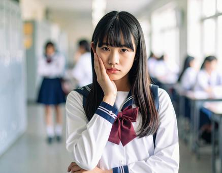 女子高生 悩み イメージ 女子高生 悩み イメージの写真