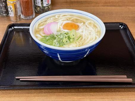 月見うどん 月見うどん 月見うどん,卵,玉子の写真素材