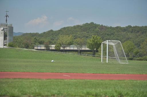 サッカーグラウンド③ サッカーグラウンド③ サッカーグラウンド,グラウンド,夏の写真素材