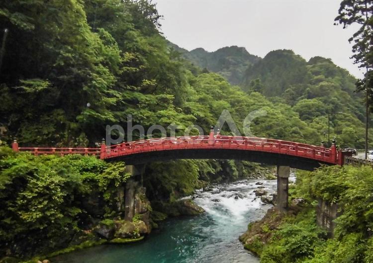 【栃木県】日光の神橋 神橋,日光,栃木県の写真素材
