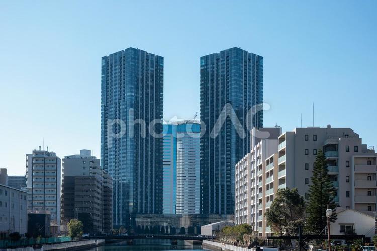 タワーマンション タワーマンション,高層マンション,建物の写真素材