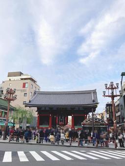 東京風景・浅草雷門 雷門,仲見世,浅草の写真素材