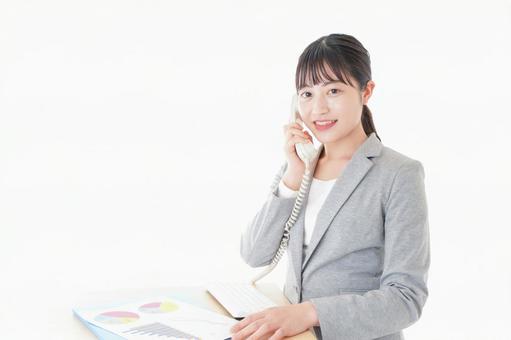 ライフスタイル 取引先,受話器,社会人の写真素材