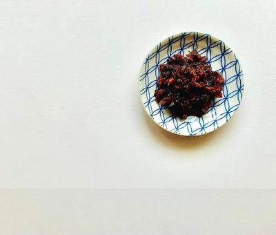 Photo, pickles, rice seasoned and pickled in shiba pickles, red shiso, 