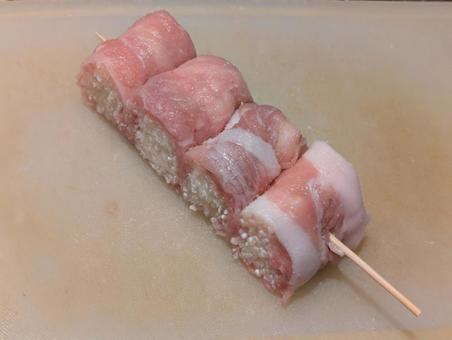 えのき巻き えのき巻き,エノキ,焼き鳥の写真素材