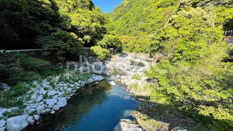 雄淵雌淵公園の奇石渓谷美 雄淵雌淵公園,佐賀市,古湯温泉の写真素材