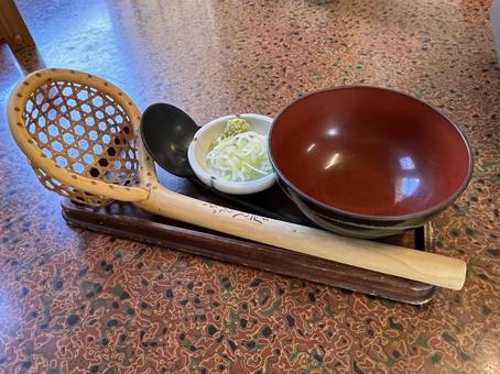 とうじ蕎麦道具 とうじ籠,籠,竹製品の写真素材