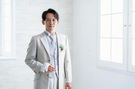 タキシードを着た新郎 婚礼,挙式,セレモニーの写真素材