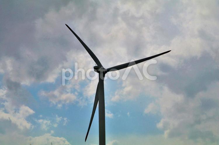 風力発電とコピースペース 風力発電,発電機,エネルギーの写真素材