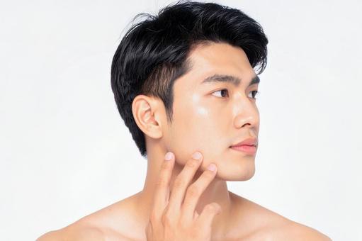 若い日本人男性の美容ポートレート 若い日本人男性の美容ポートレートの写真