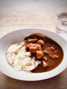 玄米カレーライス 玄米カレーライス 玄米,カレー,ライスの写真素材