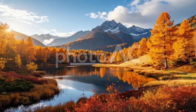 秋のイメージの風景写真 秋,風景,写真の写真素材