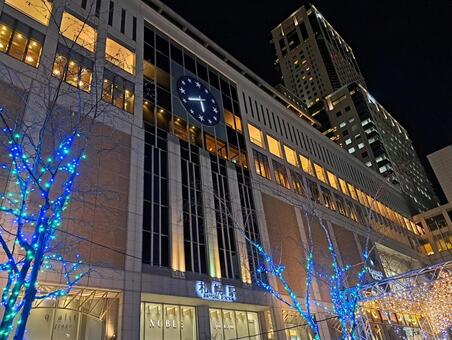 札幌駅　2025ホワイトイルミネーション イルミネーション,札幌駅,南口の写真素材