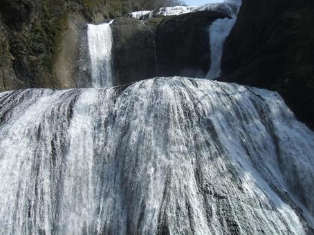 段々の袋田の滝 段々の袋田の滝 茨城県,袋田の滝,滝の写真素材
