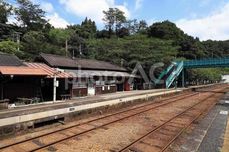 わたらせ渓谷鐡道　神戸駅構内風景 駅,ローカル,ローカル線の写真素材