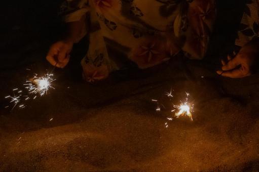 Photo, summer, fireworks, hand, 