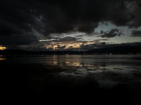 諏訪湖 諏訪湖,湖,風景の写真素材