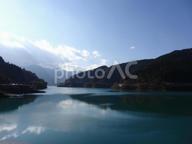 神奈川県　宮ケ瀬ダム　ダム湖 景色,風景,神奈川県の写真素材