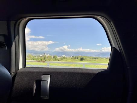 車窓の風景 車窓の風景の写真