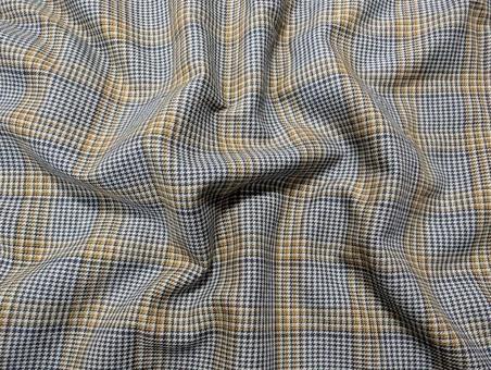 ブラウン系グレンチェック地３ 布,生地,チェックの写真素材