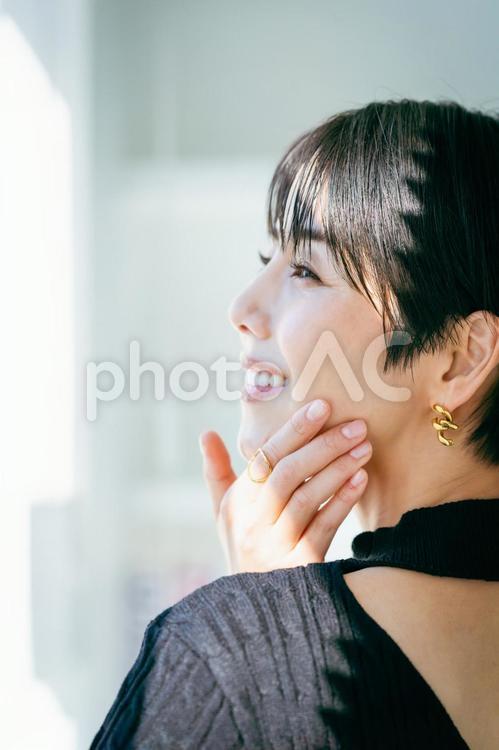 若い日本人女性の美容イメージ 若い女性,美容,ビューティーの写真素材