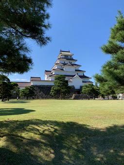 鶴ヶ城 鶴ヶ城 鶴ヶ城,会津若松城,若松城の写真素材