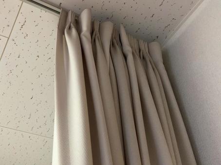 カーテンで仕切られた個室 カーテン,閉める,個室の写真素材