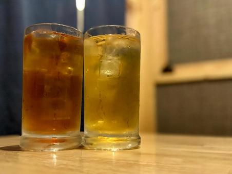 ドリンク ドリンク,ウーロン茶,ジャスミン茶の写真素材